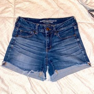 American Eagle Super Stretch High Rise Midi Shorts